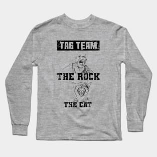 The rock and the cat Long Sleeve T-Shirt